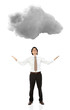 Business man under a cloud
