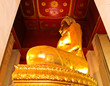 Big golden buddha at Wat Mongkol Bophit temple, Ayutthaya, Thail