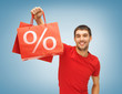 man with shopping bags
