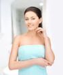 beautiful woman in towel