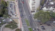intersection with a brisk traffic in Berlin, Germany