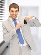 businessman with credit card