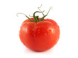 Fresh red tomato. Isolated on a white background.