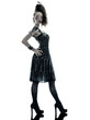 Photo: woman fashion black silk summer dress woman fashion black silk summer dress