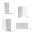 Photo: folded leaflet white blank paper template book folded leaflet white blank paper template book