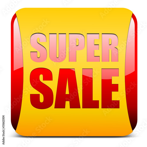 Vector: super sale, button glossy super sale, button glossy