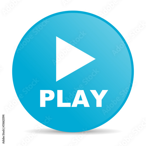 Illustration: play blue circle web glossy icon play blue circle web glossy icon