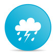 Illustration : weather forecast blue circle web glossy icon weather forecast blue circle web glossy icon