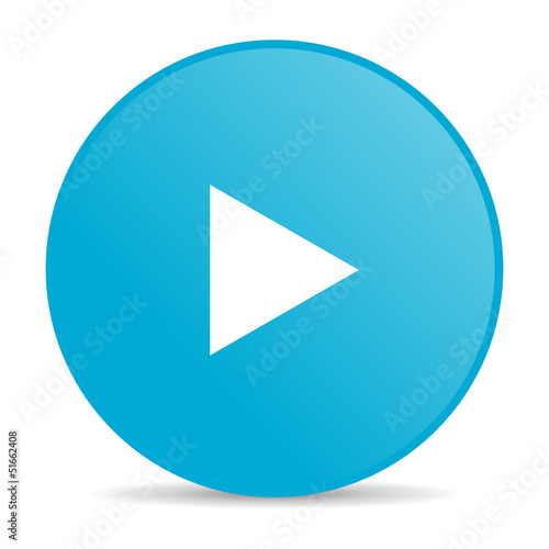 Illustration: play blue circle web glossy icon play blue circle web glossy icon