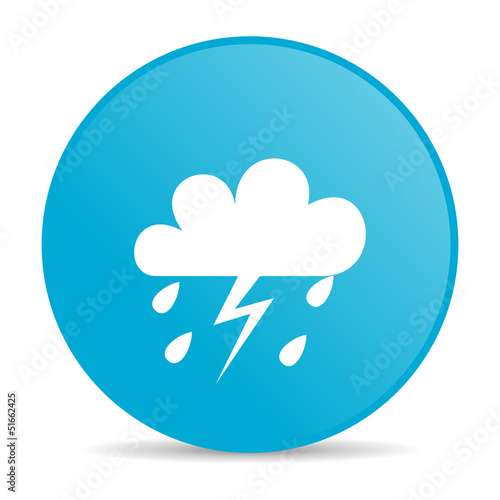 Illustration: weather forecast blue circle web glossy icon weather forecast blue circle web glossy icon