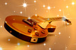 E-Gitarre vor Sternhintergrund 