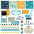 Vektor: Scrapbook Design Elements - Nautical Sea Theme Scrapbook Design Elements - Nautical Sea Theme
