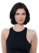beautiful serious caucasian woman portrait