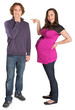 Pregnant Lady Points at Man
