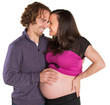 Expecting Man and Woman Laughing