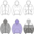 Vector illustration of men's smocks