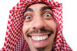 Funny arab man isolated on white