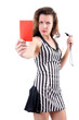Woman judge isolated on the white