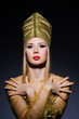 Young model in personification of egyptian beauty