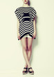 Vogue. Styled Fashion Model in Trendy Clothes. Creative Concept