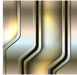 Abstract background, metallic banners