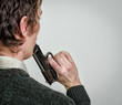 Photo: Man commit suicide. Back view Man commit suicide. Back view