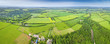 Idyllic rural, aerial view, Cotswolds UK