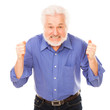 Angry elderly man with beard