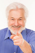 Happy elderly man with beard
