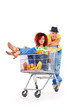 sitting in trolley