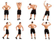 Image of young bodybuilder in different poses
