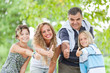Happy Family with Thumbs Up