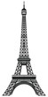 Eiffel Tower Black Silhouette