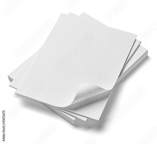 Photo: stack of papers with curl documents office business stack of papers with curl documents office business
