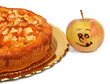 Photo: Funny apples with apple pie Funny apples with apple pie