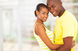 african couple hugging