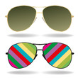sunglasses color art vector