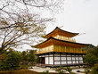 famous golden pavilion at Kinkakuji temple, Kyoto, Japan