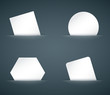 paper cards with different shape set