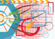 Beautiful background and texture stripes and circles