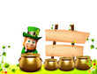 Leprechaun for st patrick day standing near