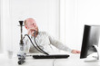 Businessman Smoke Water Pipe
