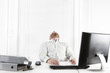 Tired and Exhausted Office Worker