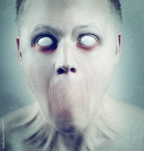 Photo: White Eyed Psychedelic Face White Eyed Psychedelic Face