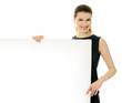 girl with white placard