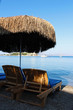 Beach Datca with chaise longues