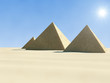 3d Illustration of Ancient Pyramid in desert