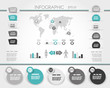 grey and turquoise world round infographic