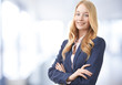 Attractive businesswoman smiling