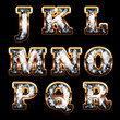 Vector: Diamond and gold characters set - uppercase version Diamond and gold characters set - uppercase version